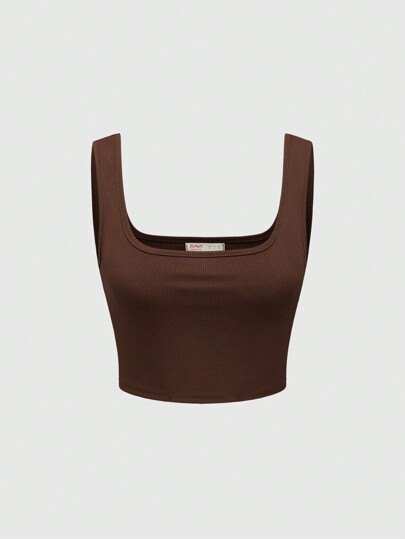 كاميسول قصير بياقة مربعة بسيط وعملي