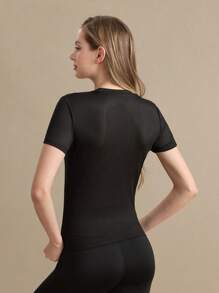 Yoga Sports Fitted T-Shirt, Minimalist Fashion & Casual Daily Wear