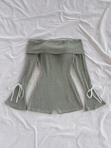 Soleia Combinaison près du corps à manches évasées avec lien, style casual