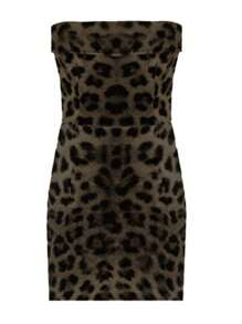 SHEIN Essnce Sexy luipaardprint slim fit tubejurk voor dames, zomer