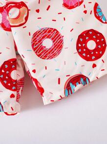 SHEIN Leap Crew 1 Piece Young Boys Boys Casual Sportswear With Macron Cartoon Donut Pattern Swimsuit Shorts Kids Outfits Young Boy Clothes Back To School Boys Set Suitable For Outdoor Swimming Kids Bathing Suits Suitable For Daily Use Suitable For School Suitable For Travel Suitable For Sports Suitable For Spring, Summer - Multicolor - View 6