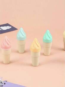 6 pezzi Mini evidenziatori portatili a forma di cono dolce, fluorescenti, per il ritorno a scuola