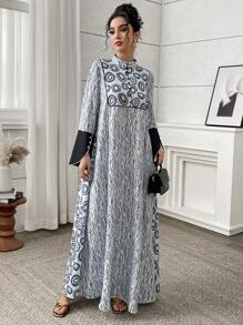 Al Najma Women Simple Style Casual Arabian Dress, Daily Wear, Arabian Dresses,Modest - Multicolor - View 2