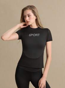 Yoga Sports Fitted T-Shirt, Minimalist Fashion & Casual Daily Wear