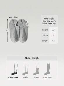 GLOWMODE 3 Pairs Invisible No-Show Socks Walk A Mile Soft Grip Daily Studio Workout Gym - Multicolor - View 7