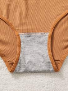 5pcs/Pack Plus Size Letter Print Slim Fit Lingerie Panties, Casual Everyday Wear