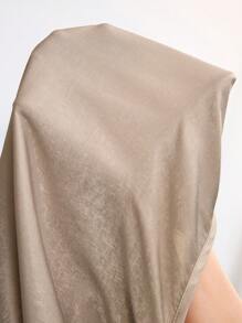 SHEIN Frenchy Plus Size Casual Elegant Summer Shirts Short Sleeve Top Glossy Fabric Twisted V-Neck Pullover Shirt - Champagne - View 7