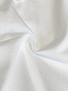 SHEIN LMoss Kids LMoss 女婴针织纯色吊带背心 + 印花雪纺迷你裙 2 件套 - 白色 - 查看 6