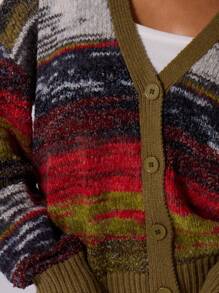 MUSERA 对比条纹针织开衫 - 彩色 - 查看 6