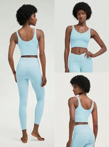 GLOWMODE FeatherFit™ U 型背心短款运动背心低冲击瑜伽日常