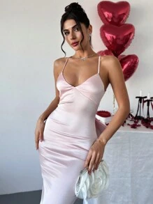 Firerie Elegante open rug sexy rugloze strik party cocktailjurk voor vrouwen