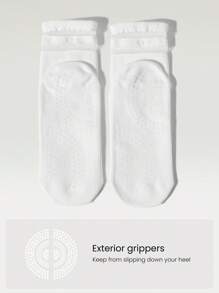 GLOWMODE Get A Grip Non-Slip Socks With Seamless Toe Construction Yoga Daily - White - View 3