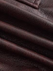 Aloruh 女士纯色 PU 皮革可调节带扣腰带，适合时尚裙子 - 咖啡棕 - 查看 5