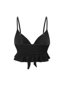 SHEIN Swim Damski jednolity kolor prosty modny codzienny strój kąpielowy z ramiączkami, na letnie wakacje na plaży