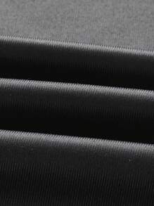 SHEIN EZwear Women's Slim Fit Numeric Pattern Short Sleeve T-Shirt - Blue - View 4