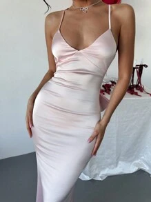 Firerie Elegante open rug sexy rugloze strik party cocktailjurk voor vrouwen