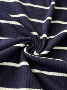 SHEIN Top con tirantes a rayas para embarazo y lactancia, ropa de uso diario informal