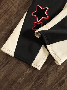 Manfinity EMRG Men's Solid Color Button Front Long Sleeve Top And Long Pants 2 Pieces Set