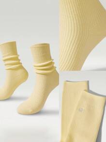 GLOWMODE 3 Pairs Just Relax Ribbed Tube Socks Gym - Multicolor - View 7