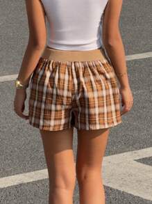 Muchica Women's Plaid Shorts - Multicolor - View 2