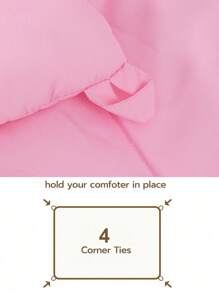 1pc Fluffy Warm Butterfly Stitch All-Season Comforter, Cloud Comfort Down Alternative Duvet Insert For All Size Twin Full Queen