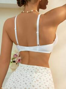 2pcs Thin Padding, Underwire, Smooth Lace Adjustable Comfort Brassiere - Multicolor - View 2