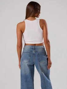 MUSERA Sexy Clear Strap Tank Top Holiday Ibiza Beachwear Vacation Festival Rave Going Out Tops Club Fall