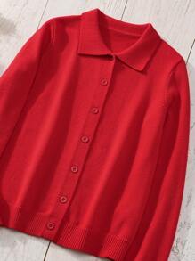 Rusticease 1 pieza Cardigan casual de mujer de un solo botonadura, de unicolor y manga larga para otoño/invierno