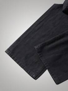 Manfinity Homme Men's Loose Fit Pocket Casual Versatile Flared Denim Jeans