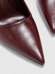 CUCCOO BIZCHIC 女士优雅简约尖头高跟鞋 - 酒紅色 - 查看 5