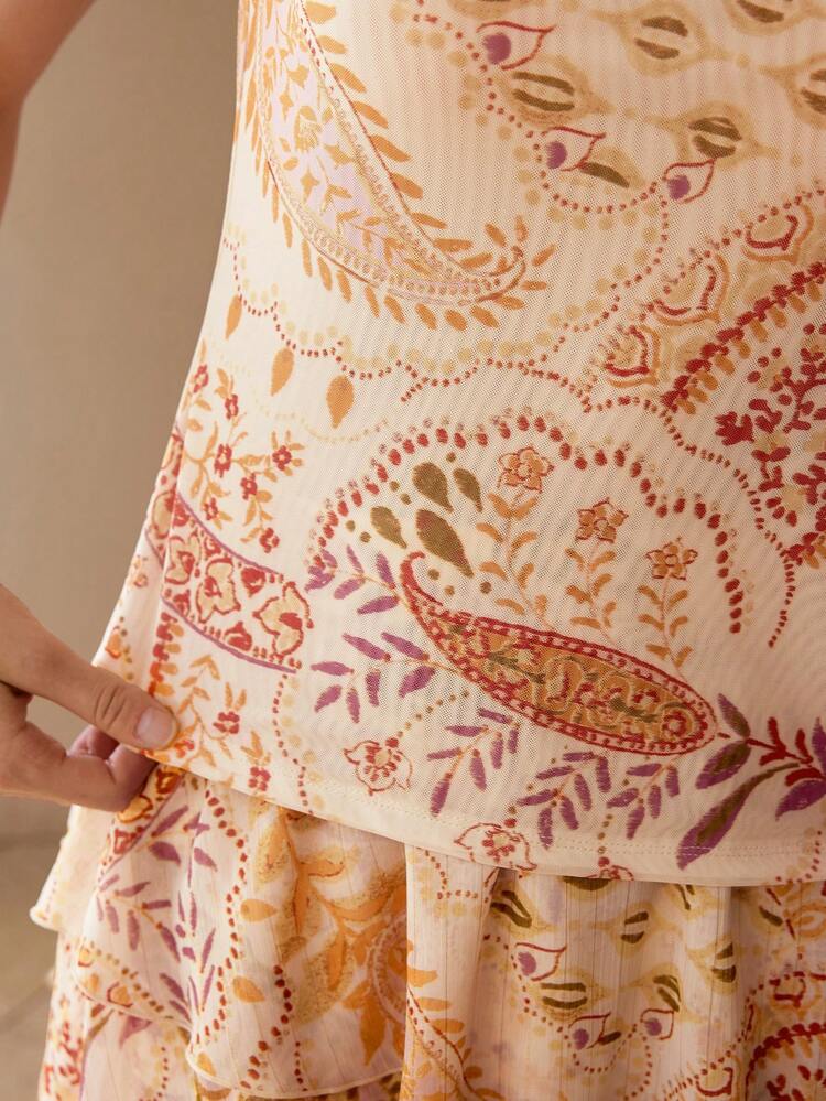 MESH ALLOVER PRINT T-SHIRT,SPRING/SUMMER