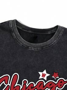 Manfinity EMRG 男式数字印花圆领无袖休闲背心 - 黑色 - 查看 5