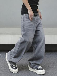 Manfinity EMRG Men's Denim Jeans - Light Grey - View 6