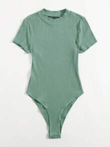 SHEIN EZwear Strick Body mit Stehkragen
