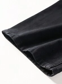 Manfinity Homme Men's Loose Fit Pocket Casual Versatile Flared Denim Jeans