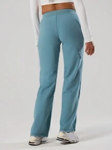 Musera Sport MUSERA Diamonte Pantaloni sport pentru femei cu talie joasă și șnur, cu picior drept, model padel, tenis, pickleball, sală de fitness toamnă-iarnă