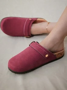 Solecia Chaussons de maison à plateforme moelleuse pour femmes, chaussures à bout fermé chaudes