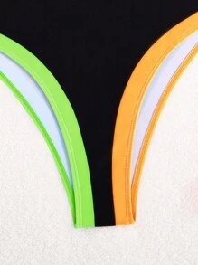 Swim SPRTY Summer Beach Women's Colorblock Vicky One Piece Swimsuit - Multicolor - View 4