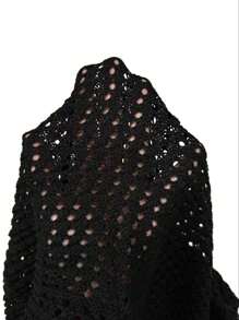 Breezaya Ring Linked Cut Out Split Thigh Halter Neck Backless Cover Up Dress,Summer Beach - Black - View 7