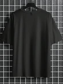 Manfinity Homme St Patricks Lucky Day Spring Clothes Men's Casual Lucky Clover Letter Print Short Sleeve T-Shirt