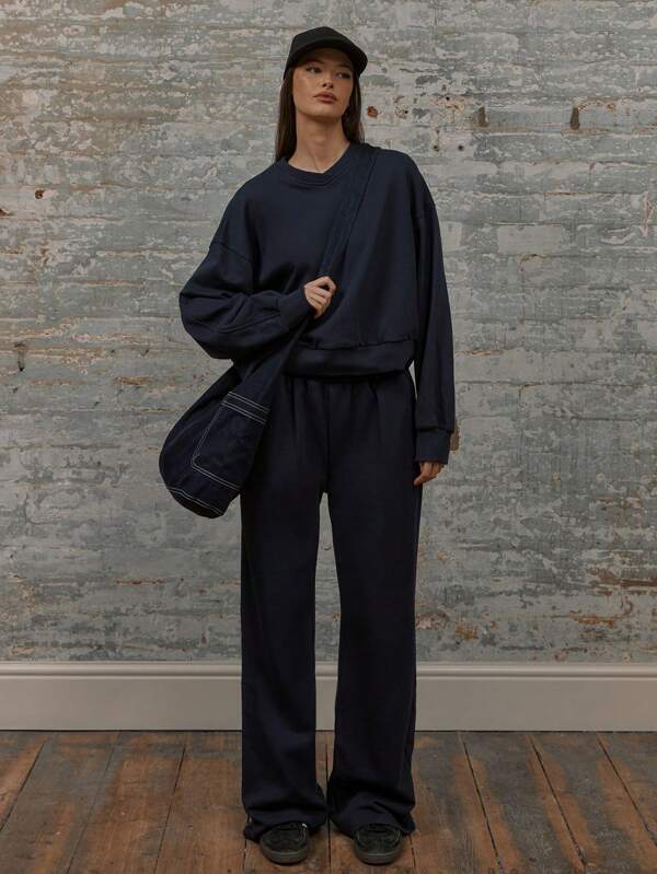 MUSERA Mid Rise Elasticated Thick Waistband Drawstring Wide Leg Sweatpants Vacation Summer Sexy Casual