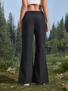SHEIN Sports Outdoor Wear Women's Hiking Pants For Camping, Hiking, Sports, And City Commuting, Women's Fall & Winter Outdoor Pants - Black - View 5