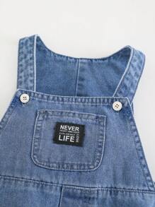 Cozy Pixies Pelele casual de una sola pieza para bebé niño con bolsillo decorativo con parches