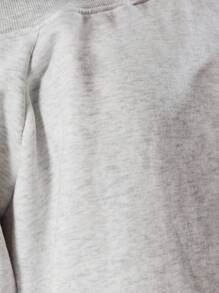 MUSERA Loose Fit Asymmetrical Shoulder Sweatshirt Casual, Airport Back To School Fall Autumn Winter Spring - Grey - View 6