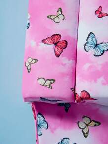 SHEIN Baby Girls' Cute Butterfly Knitted Buoyancy Swimsuit, Summer