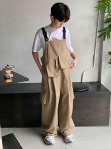 DAZY Tween Boy Fall Jumpsuit - Khaki - View 3