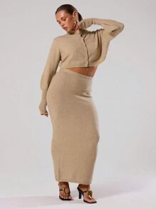 MUSERA Cardigan boutonné tricoté, élégant pour le brunch de printemps, Noël, l'hiver et les soirées