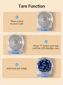 Teckwe Báscula de cocina multifunción simple y práctica