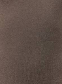 MUSERA Soft Knit One Sleeve Scarf Neck Drape Detail Maxi Dress Elegant - Khaki - View 6