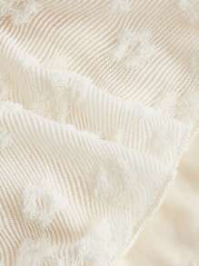 SHEIN MOD 女士杏色背心和蕾丝长款美人鱼裙套装，春季优雅装扮，老钱女人，女士朴素连衣裙 - 杏色 - 查看 4